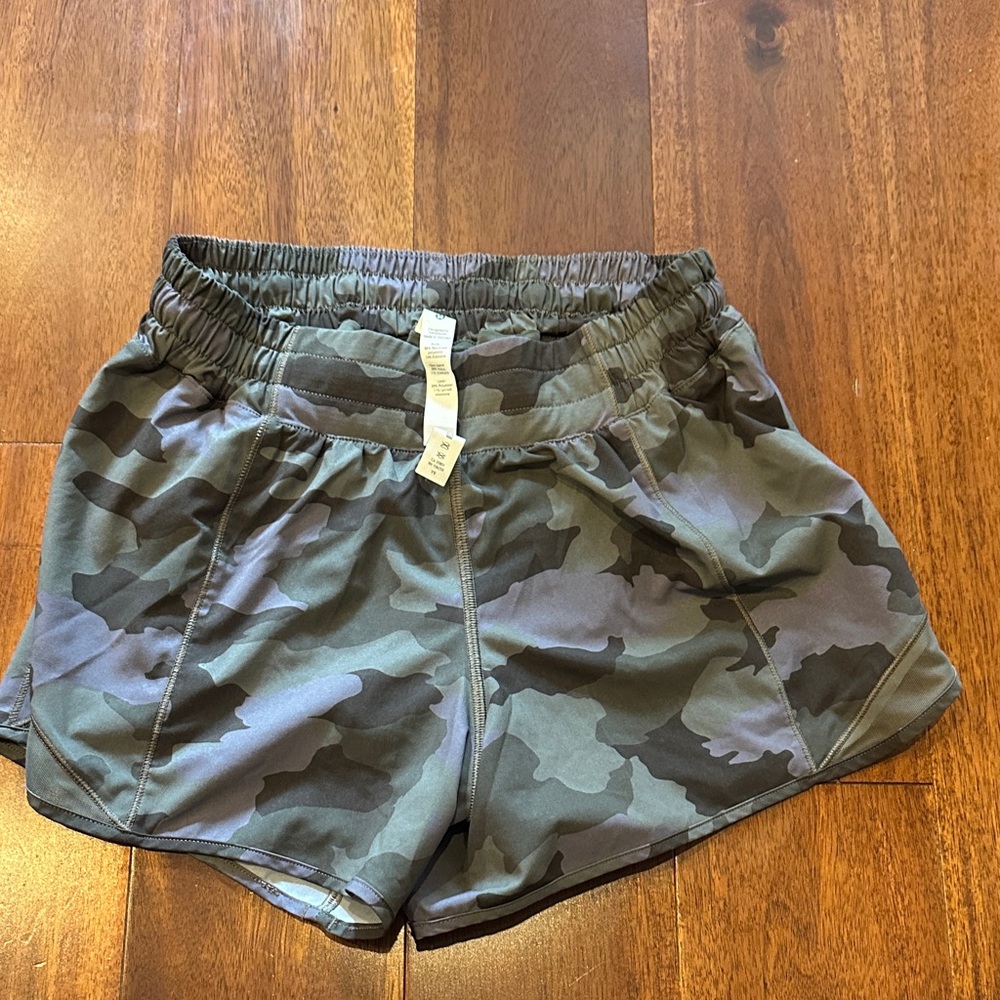 lululemon athletica Gray Camo Athletic Shorts